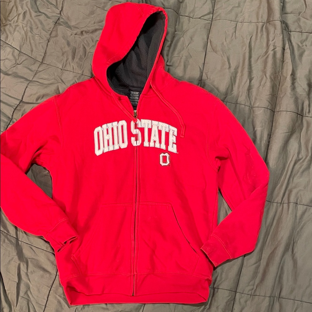 Pro Edge Red Ohio State Thick Hoodie Jacket